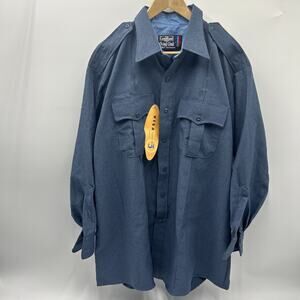 NEW FLYING CROSS MENS LONG SLEEVE 35W7826Z BLUE Dress shirt Blue SIZE 18 3